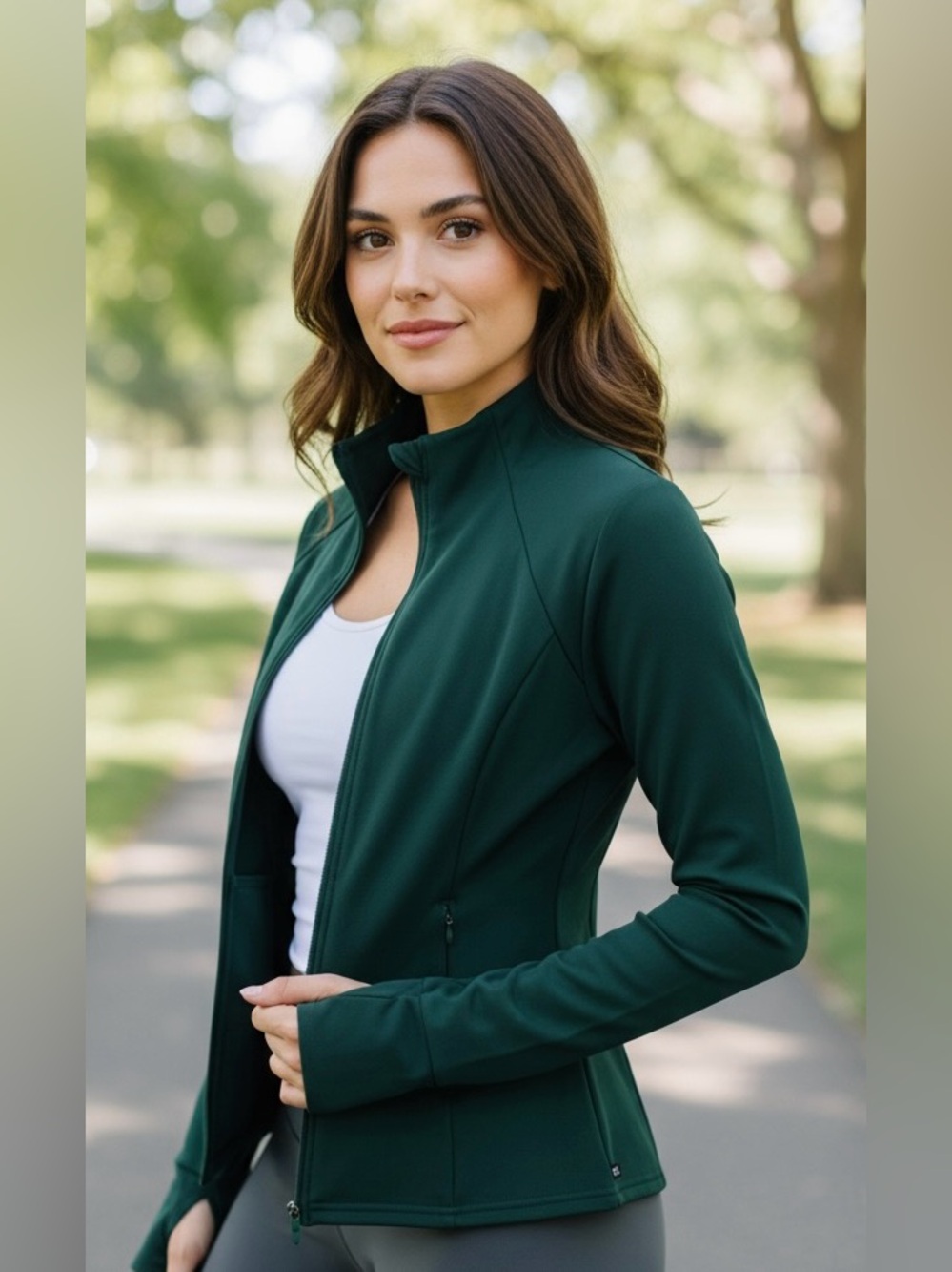 NWT Marika Chill-Tek Full Zip Performance Jacket Dark Sea M